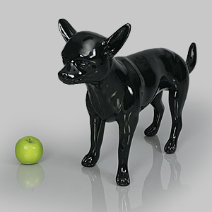 Dog Mannequin Beatrice - Gloss Black