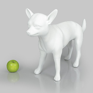 Dog Mannequin Beatrice - Matt White