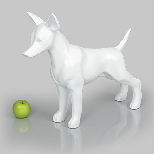 Dog Mannequin Charles - Matt White