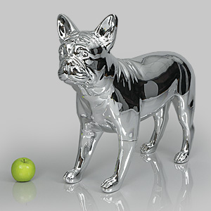 Dog Mannequin Patricia - Chrome