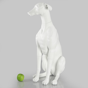 Dog Mannequin Philippa - Anti-Scratch White