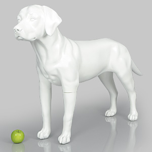 Dog Mannequin Victoria - Anti-Scratch White