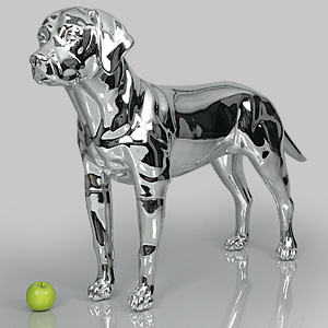 Dog Mannequin Victoria - Chrome
